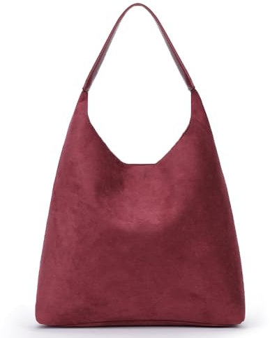 GSenhui Tote Bag Damen Wildlederimitat Hobo Bag Groß Shopper Tasche Damen Handtasche Uni Tasche Slouchy Schultertasche Gross Shoulder Bag Handbags