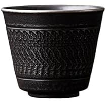 Tasse à Thé Tasse à thé Chinoise rétro en céramique Faite à la Main, Ancienne Tasse à thé en Argent doré Noir, Tasse de maître for la Maison, Service à thé Kung Fu Tasses à Café