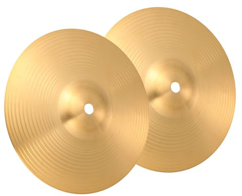 Mikinona Teufelsgeige Schlagzeugbecken aus Messing 2 Stück Professionelle Ersatzbecken für Drum Bausatz Robustes Zubehör für Schlagzeug