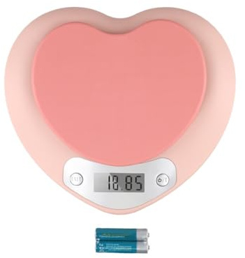 Balance de cuisine électronique avec écran LCD en forme de cœur Rose 5 kg