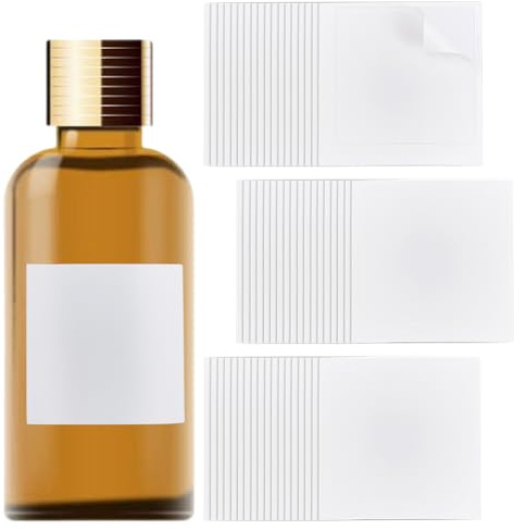 PH PandaHall 100 Stück Flaschenetiketten Öletiketten Bedruckbare Aufkleber Glasflaschenetiketten Für Ölflaschen Selbstklebende Etiketten Für Gläser Und Dosen Branding 6.3x6.3cm Weiß
