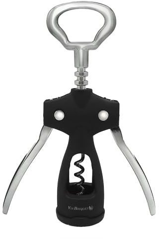 VoltShine Tire-bouchon à ailes en acier inoxydable, avec design ergonomique et haute durabilité, idéal pour ouvrir des bouteilles de vin et de champagne.