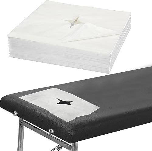 500 Stück Nasenschlitztücher Massageliege, Einweg Nasenschlitztücher für Massageliegen Einwegauflage für Kopfstützen bei Massagetischen Massagebänken Behandlungsliegen
