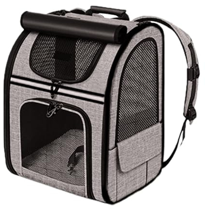 Katzenrucksack - Hundetransporter Rucksack | Atmungsaktive Klappbare Haustiertasche Für Camping Wandern Motorrad Reisen