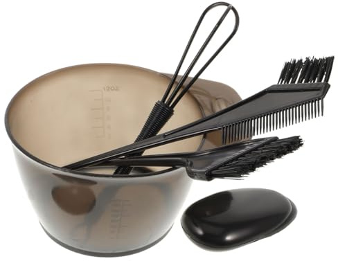 Veemoon Kit de Coloration Capillaire avec Peigne Brosse Bol Mélangeur et Protections Oreilles pour Usage Professionnel ou Domicile