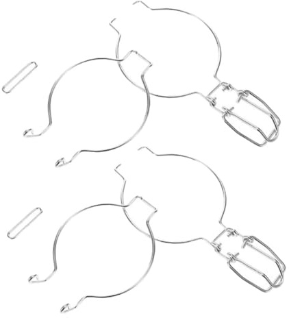 VALICLUD Set 2 Pezzi Fibbie di Fissaggio per Contenitori in Vetro Morsetti in Acciaio Inossidabile Argento, Resistenti e Versatili per Cucina Senza Perdite