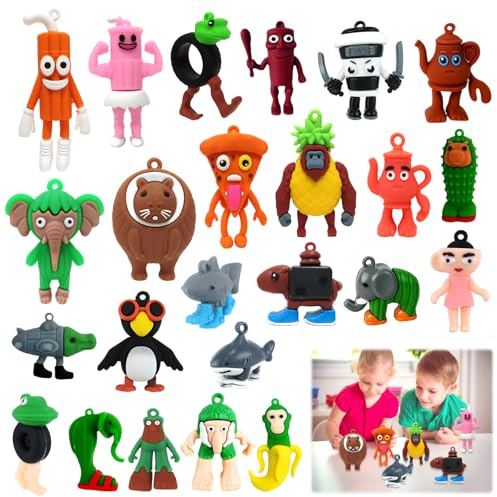 24 Pièces Italian Brainrot Figurines, Tralalero Brain Rot Figurine Jouets Tralalero en 3D Brainrot Figurine Figurines de Collection Cadeau Créatif pour Collection Décoration Enfants Et Fans (C)