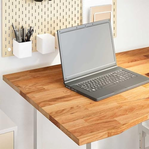 GCHDHAPB Tischzubehör, Tischplatten, Schreibtischplatte, Hellbraun, 100 x 80 x 2,5 cm, Massivholz, Eiche, rechteckig