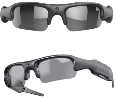 Sxhlseller Gafas Inteligentes AI con Cámara, HD 1080P Gafas de Sol con Grabación de Video Fotográfico con Gran Angular de 140°, Cámara de Gafas Inteligentes Polarizadas para Exteriores
