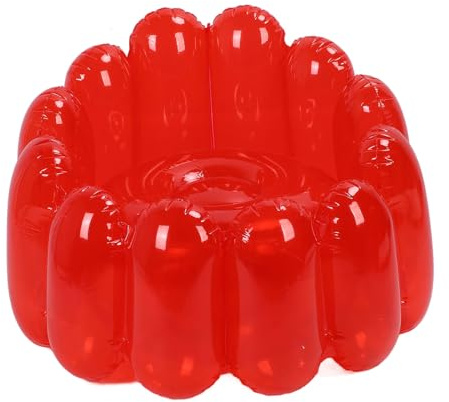 Asixxsix Aufblasbarer Sofa-Stuhl, Tragbare Aufblasbare Couch, Aufblasbarer Stuhl, Aufblasbare Sofa-Sitzmöbel, Faule Sofas Zum Lesen, Zuhause, Wohnzimmer, Schlafzimmer, Lässiges Camping (Rot)