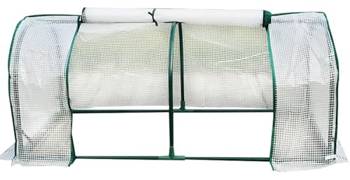 Hperu Mini Serra con Telaio e Copertura, 47x24x19 Tenda da Coltivazione Piccola Portatile Tunnel per Piante Pop-up per Piante Invernali, Fiori, Erbe - Tenda da Coltivazione Piccola