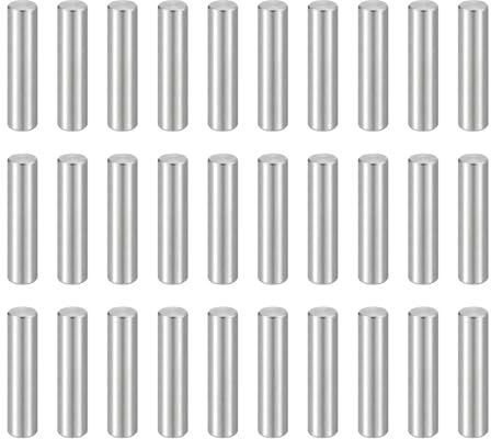 QUARKZMAN 50 Stück Dübel M3(3mm) x 13mm 304 Edelstahl Zylindrische Regalstifte Stiftstange Befestigungselemente Für Metallgeräte Holzmöbel DIY Montage Silber
