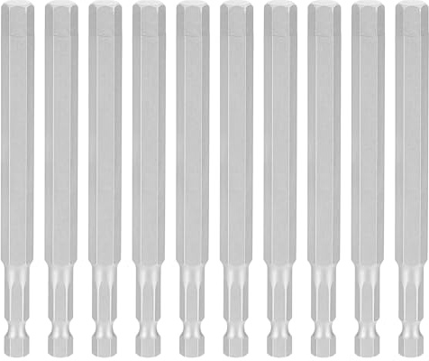 sourcing map 10 punte per trapano a testa esagonale da 5/16 SAE 1/4 gambo esagonale da 100 mm di lunghezza S2 in acciaio magnetico per avvitatore a percussione industriale esagonale elettrico