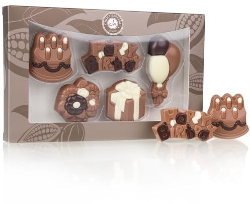 Geburtstagsset aus Schokolade - Schokoladenfiguren mit Geburtstagsmotiven - Geschenkidee - Geschenk - Geburtstag - Mann - Frau - Kind