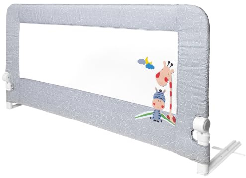 Interbaby Barrera Seguridad Niños Cama Abatible 150 cm | Niños Entre 18 Meses y 5 Años | Barandilla Cama Niño de Fácil Instalación, Seguridad, Compatible con Camas Nido | Jirafa