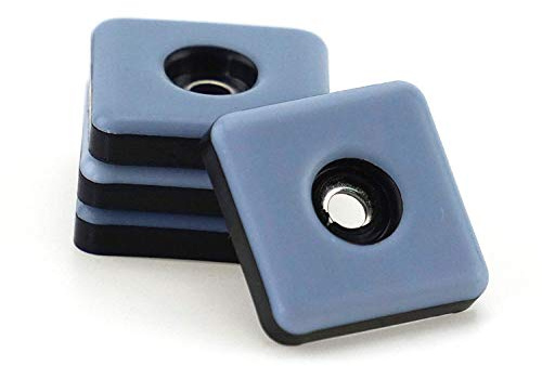 32 feltrini in teflon, 25 x 25 mm, spessore 5 mm, con vite da 3,5 x 20 mm, rivestimento in PTFE, feltrini in teflon, mobili e sedie