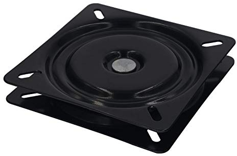 Tuggui Barhocker Sitz Drehteller Drehplatte Bootssitz Drehbar Druckkugellager Quadratisch Schwarz (7 Zoll)