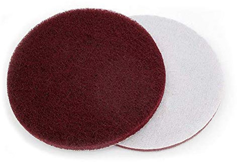 15PCS 7 Zoll Mehrzweck-Flocking-Scheuerschwamm Rund 240-800 Körnung Industrielles Hochleistungs-Nylon-Reinigungstuch zum Polieren