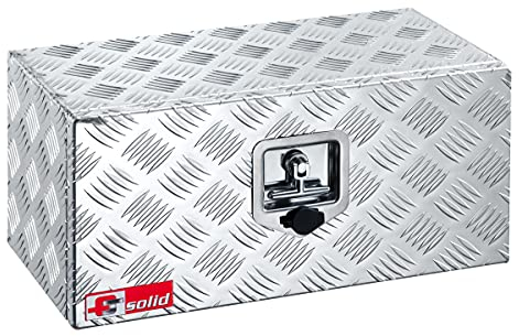 FTsolid Caisse Sous Plancher en Alu 30L - Coffre à Outils, Caisse de Remorque, Stockage, Rangement - Boîte à Sangle Sous Plancher Toolbox