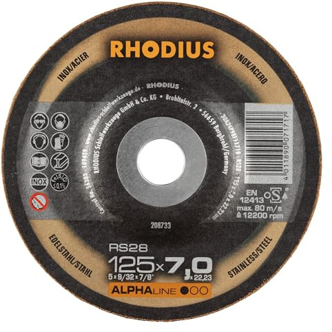 Disque à ébarber RS28, 125 x 7,0 x 22,23, VE : 25