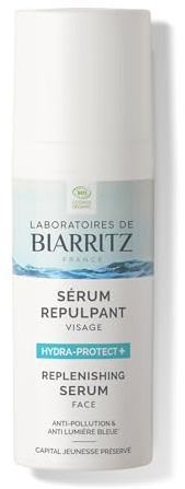 Laboratoires de Biarritz - Sérum Repulpant Visage Hydra-protect+ - Booste l'Action des Soins Hydra-protect+ - Formule Vegan - Certifié Bio - Tous Types de Peau - Fabriqué en France - 50 ml