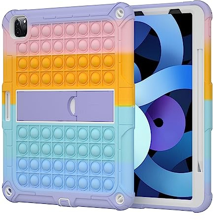 XZC Schutzhülle für iPad Pro 12,9 Zoll 2022/2021/2020/2018, strapazierfähig, stoßfest, für 12,9 Zoll 6. / 5. / 4. / 3. Generation (Regenbogen 2)