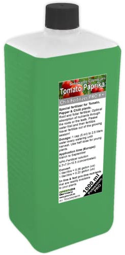 GREEN 24 Engrais tomates, poivrons, piments, engrais liquide premium gamme professionnelle 1000ml