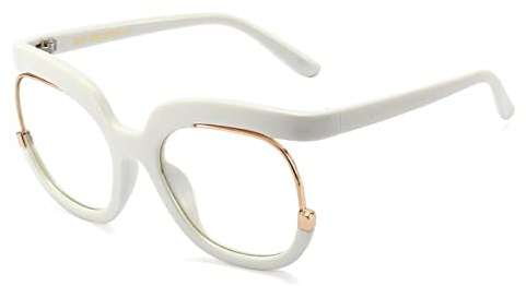 Fashion Square Anti-Blaulicht-Brille für Frauen, Vintage, schwarz, rosa, Brillengestell, weibliche Computer-Brille, weiß, klar