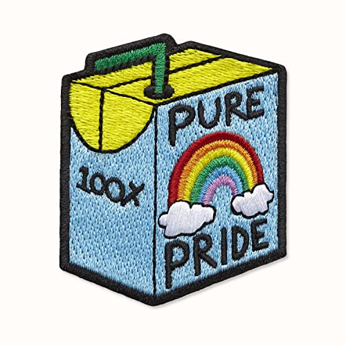 Moleskine Sticker Patch für Notizbuch oder Tagebuch, Personalisierte Sticker Pride Juice, 100% Pure Pride entworfen von Künstler Ashton Attzs, Format 5x5cm