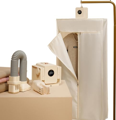 Alichome Y6 Plus - Secadora de ropa portátil, 850 W, mini secadora de viaje para ropa, máquina secadora portátil plegable para apartamentos, casas rodantes, pequeñas secadoras eléctricas compactas
