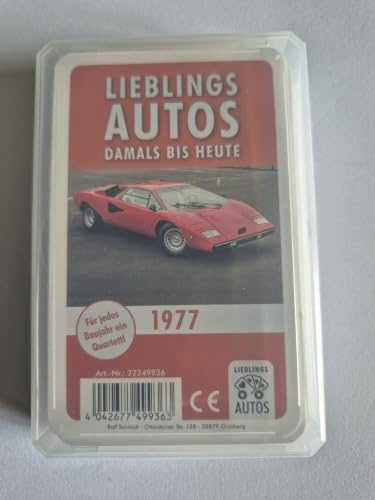 Lieblings Autos Auto Quartett 1977 Baujahr Geburtsjahr 49. Geburtstag Geschenk Spielkarten Neu