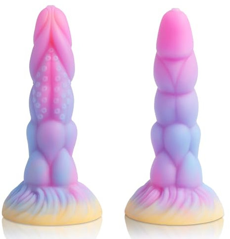 8.14'' Realistischer Monster Silikon Dildo Adult Sex Toys, Huge riesiger dicker Anal Dildo mit starkem Saugnapf, Liquid Silikon Glowing Anal Plug Prostate Massager, Soft Giant G Spot Dildo für Frauen