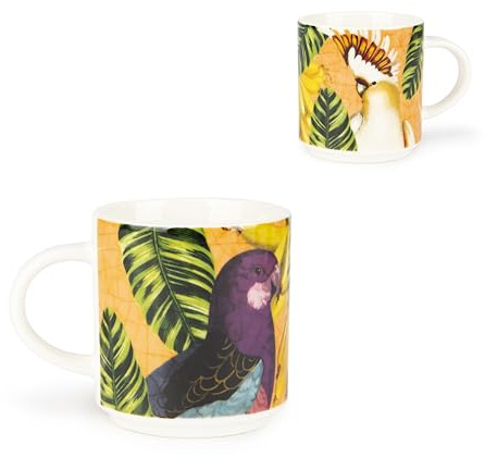 Excelsa Havana Lot de 6 tasses à café Espresso, porcelaine, capacité 100 ml, multicolore