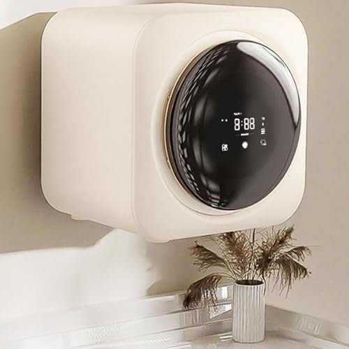 DPQYJPP Mini Lavadora Automática 3.5l Secado Todo Uno, Lavadora Compacta Y Secadora Giratoria Secadora Ropa Completamente Automática 170 W, para Ropa Interior Calcetines,Wallhanging