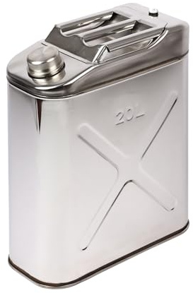 Berger & Schröter - Bidón de acero inoxidable para líquidos (20 L), color plateado