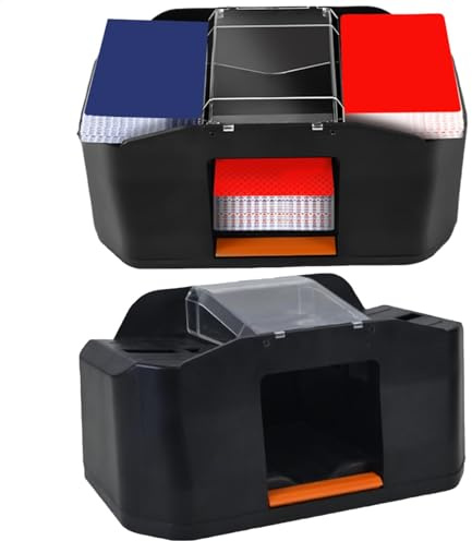 Mélangeur de Cartes Automatique à 2 Jeux - 2Pcs Distributeur de Cartes Automatique, Mélangeur de Carte à Jouer, Trieur de Carte, pour la Maison, Les fêtes, Les Clubs, Les Jeux de Poker de Bridge