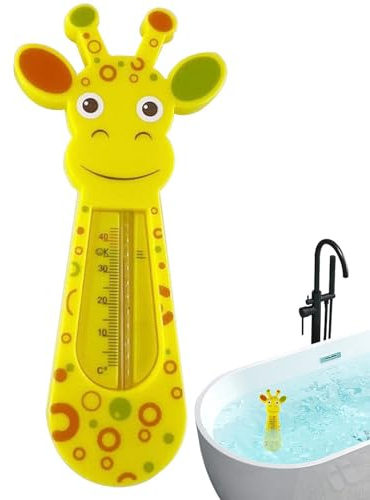 Baby-Badethermometer Giraffe - Badethermometer für Kinder | Babysicheres schwimmendes Badethermometer | Analoges Baby-Badethermometer in Giraffenform