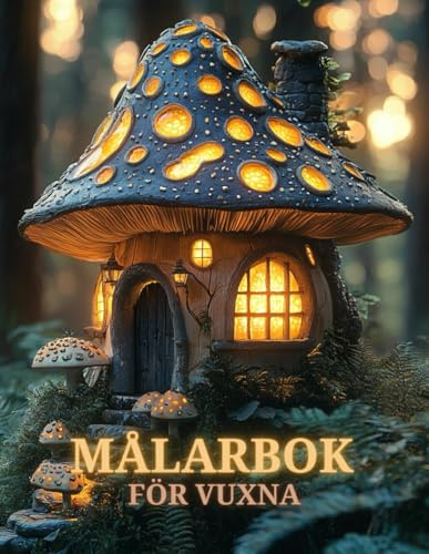 Målarbok För Vuxna: Mystiska Fehus Fantasy Målarbok för Vuxna, Detaljerade mönster för avslappning med älvhus, fantasihus, svamphus och mer.