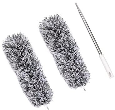 Vaguelly Plumero De Microfibra Extensible 2.8 m Cabezal Reemplazable Para Limpieza Del Hogar, Herramienta Flexible y Lavable Para Polvo Persianas, Muebles y Automóviles