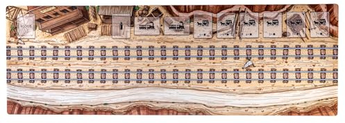 Tapis en Caoutchouc Compatible avec Jeu Colt Express 117 x 40 cm