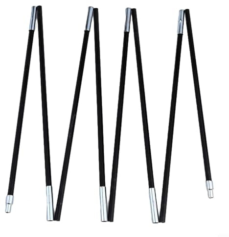 Fiberglass Tent Pole Replacement Kit, 10.5-12.8ft Adjustable Tent Repair Rod, Suitable for 1-4 Person Tents, Fit for Camping, Hiking, Hunting and Fishing Tents(3.2m)