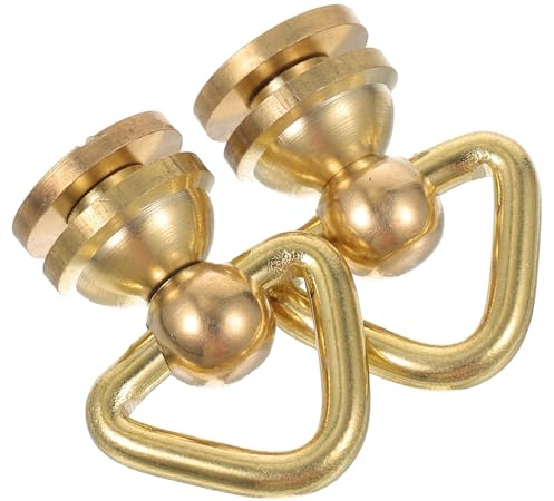 ABOOFAN 2pezzi Rivetti Anello Ottone per Borse Zaini Cinturini Accessori per Artigianato in Pelle Hardware Resistente e Stabile per Realizzazione di Borse e Custodie