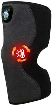 Genouillères chauffantes – Masseur avec 6 modes de vibration | Masseur de genou avec chaleur – pour femmes, hommes, personnes âgées, voyage, maison, lieu de travail, bras, jambes, épaules