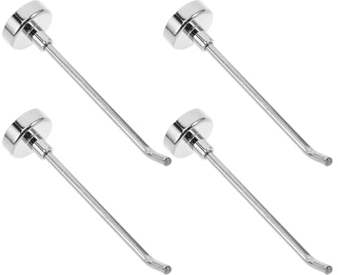 LOLIPPYY 4 Pezzi Ganci per tazze ganci sospesi magnetici gancio per montaggio a parete portasciugamani Silver