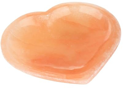 NKlaus Cuenco de selenita naranja con forma de corazón de 20 cm para energía para el trabajo energético, limpieza y carga de piedras preciosas, carcasa de selenita hecha a mano para energía espacial | Longitud: 18 cm; ancho: 20 cm; altura: 4 cm; peso: 1000 g; 1000 g; 1800 g; 20 cm; 18 cm; hecho a mano