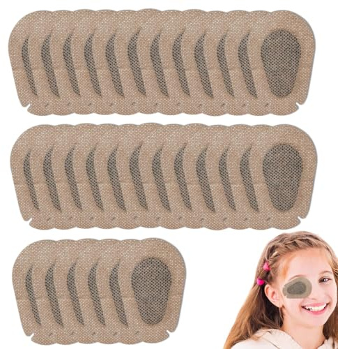 CEJAS 30 stycken ventilerande ögonlappar självhäftande ögonlappar självhäftande ögonkuddar engångs ögonbandage ljusblockerande ögondyna för amblyopi vuxna flickor pojkar