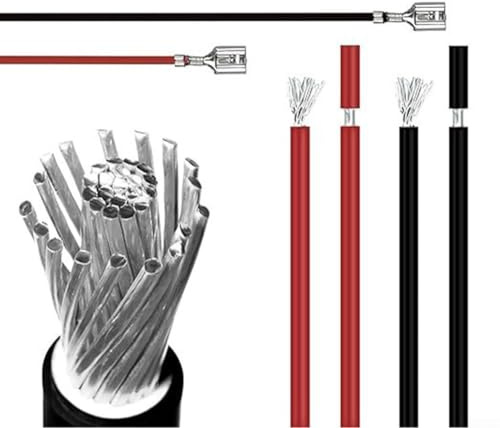 Kit di connettori a forcella da 30 pezzi in rame stagnato con manicotti isolanti per applicazioni di cavi da 2,8 mm, 4,8 mm, 6,3 mm