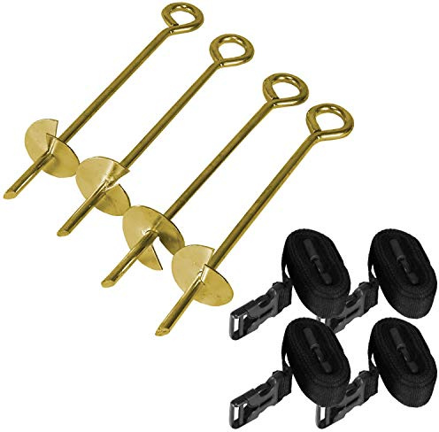 Terena Premium Sturmanker für Trampolin Windanker Befestigungsset für Trampolin 244 305 366 430 460 Sicherung Sturmhaken