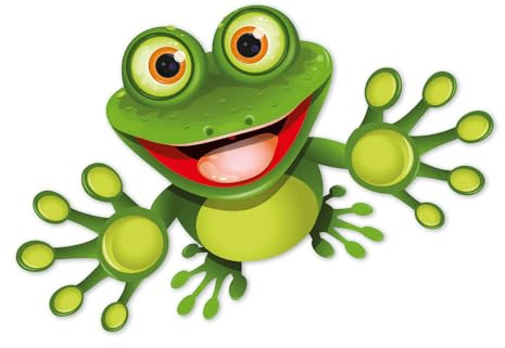 younikat Sticker Funny Frosch XXL - 100 cm - Fun-Aufkleber - kfz336