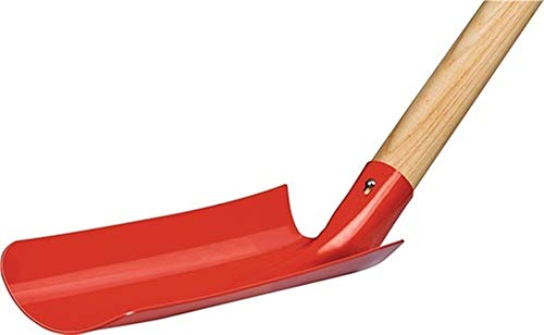 Pala de Canal RUHR-Brillant con Mango de 130 cm de Longitud de Fresno Limpieza de Canales de Drenaje DN100, surcos de Agua u Otros Sistemas de Drenaje,